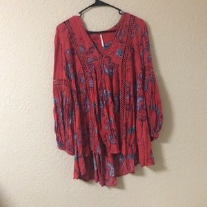 Long floral blouse